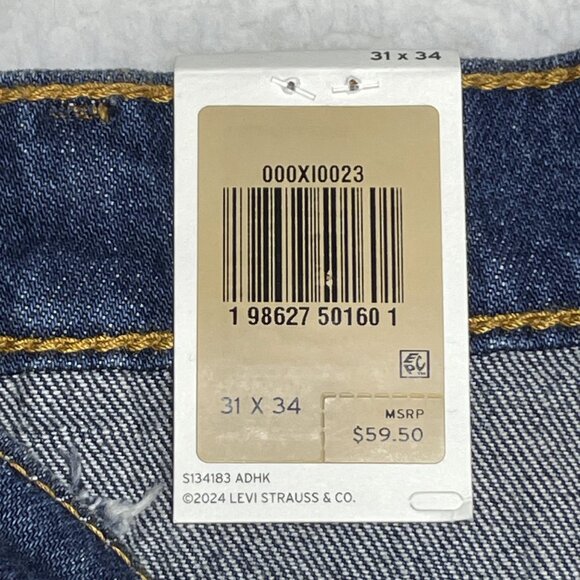 Levis Jeans Mens 537 31x34 Western Bootcut Dark Wash Mid Rise Denim NWT - Picture 8 of 13